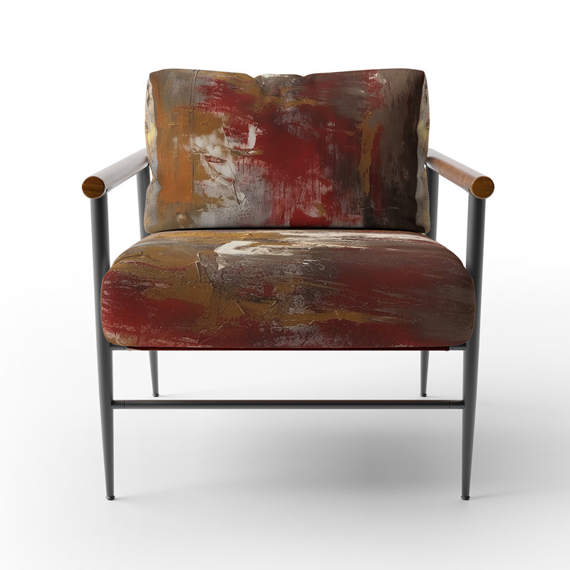 Fauteuil d'appoint rembourré abstrait, Noir