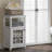 Derby Deluxe White Floor Storage Cabinet, 17 in. W x 29 in. H, Tempered Glass Doors, Adjustable and Fixed Shelves, Compact Wood Construction, Ideal for Bathroom and Small Spaces