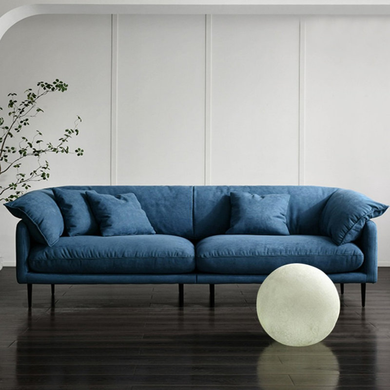 Canapé modulaire bleu en polyester, H 34,65 po x l 110,24 po x P 37,4 po, Bleu
