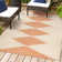 Dantrel Diamond Stripe Beige/Orange Indoor/Outdoor Rug