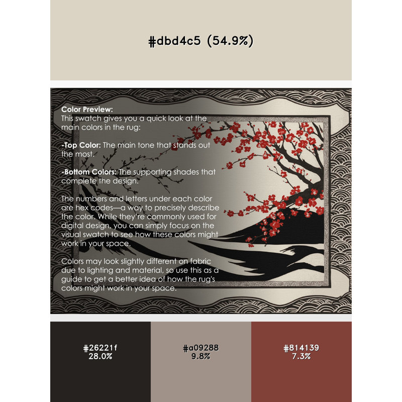 Branching Serenity Rug, Round 7'