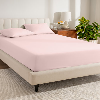 300 Thread Count Organic Cotton Percale Fitted Sheet