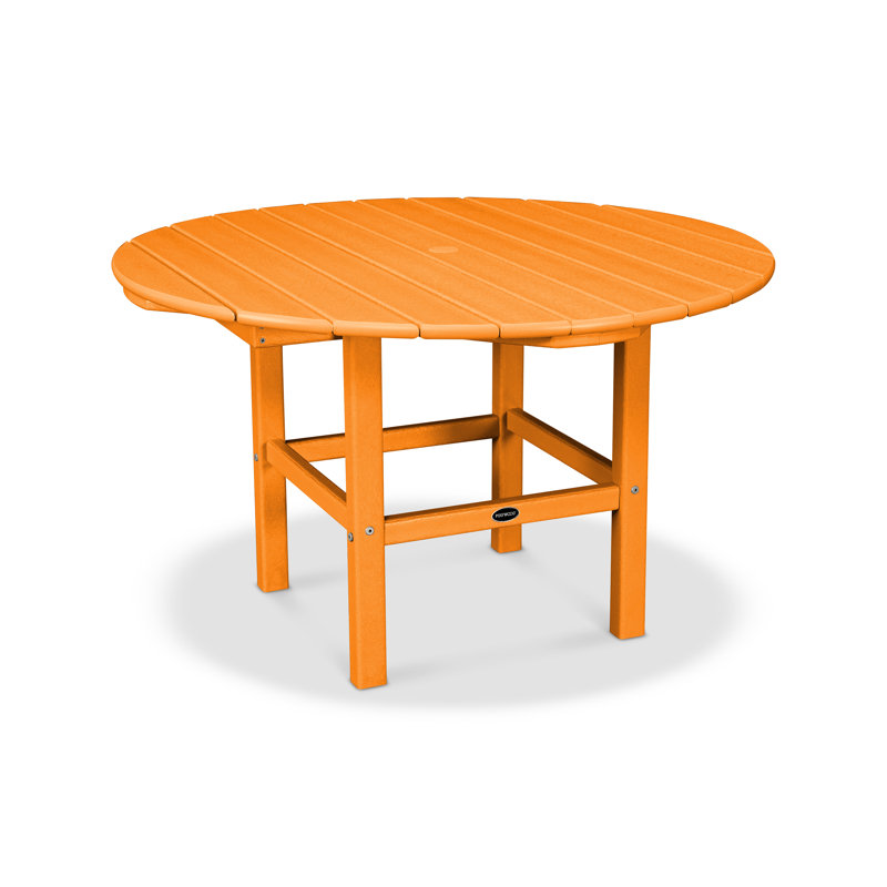 POLYWOOD Kids 37" Dining Table, Tangerine
