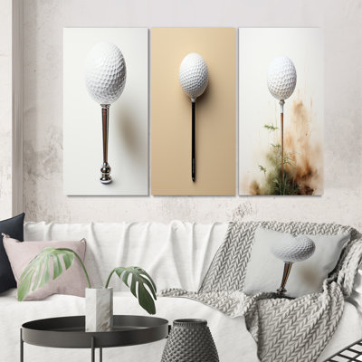 Minimalisme, jeu de golf 3 pièces