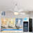 18 Inch Socket Fan Lights With E26/e27 Base 3 Colors 3000k-6500k Dimmable Led Light Bulb Fan Screw In Ceiling Fan For Bedroom Living Room Kitchen Home Garage（white）