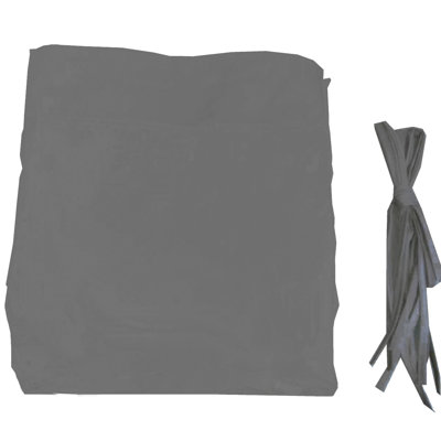 Grey Canopy Cover Replacement For 12x9 Ft Curved Outdoor Pergola. Fabric Ensures Protection, Water Repellency, And Fade Resistance. Retractable Side Shades Adjustable Sunshade. Simple Assembly
