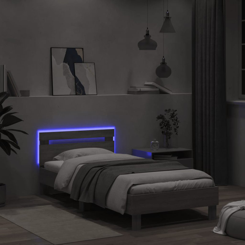 Janna 100X200 Cm Bed, Grey Sonoma