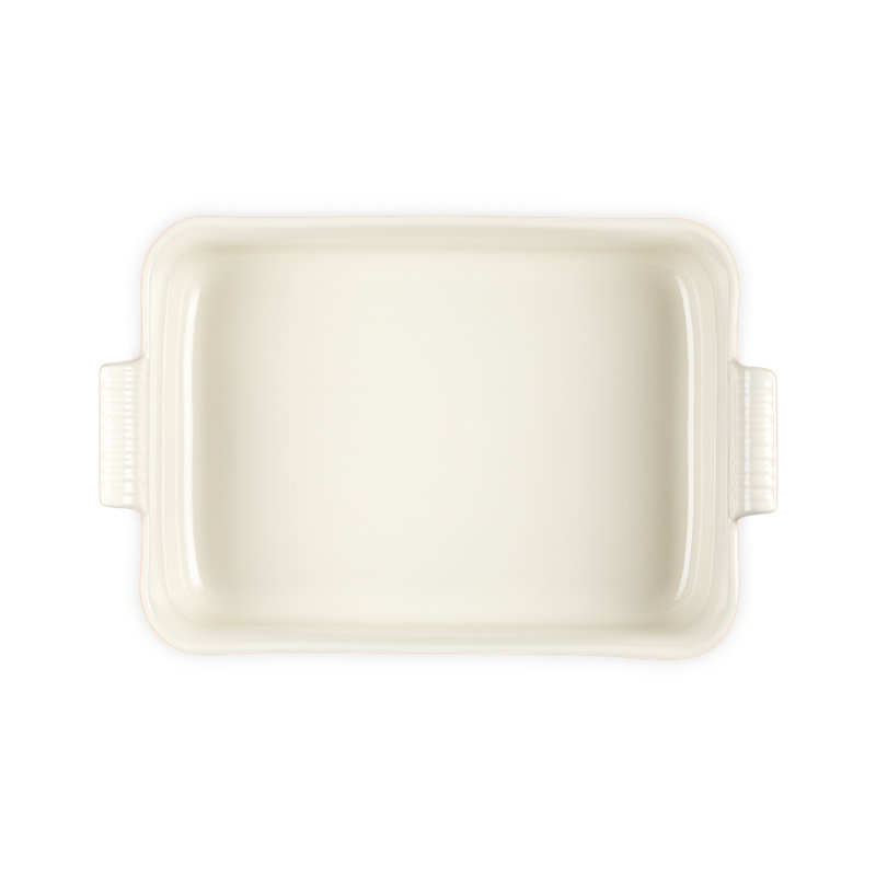 Le Creuset Stoneware Heritage Deep Rectangular Lasagna Dish, 6.75 Qt., Cerise, Peche