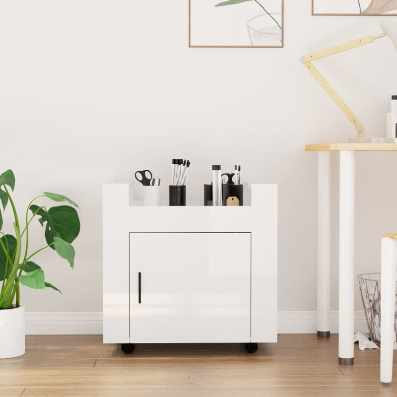Macknair Secretary Desk, High Gloss White