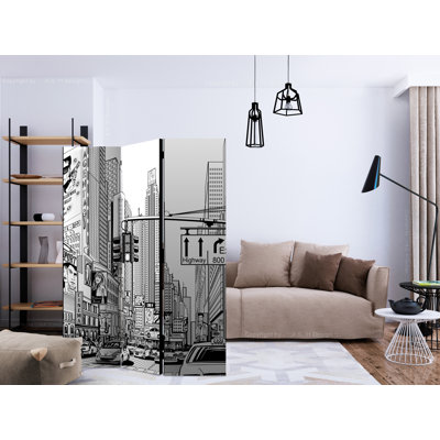 135cm W x 172cm H 3 - Panel Wood Folding Room Divider