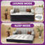 Canapé-lit 2 en 1 grand matelas pneumatique, gris et noir-1559127836