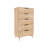 Haven 5 Drawer Dresser with Black Handle, Blonde-1093887936