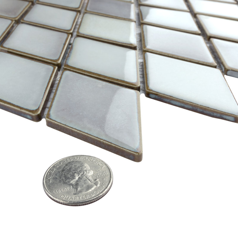 Hudson 2" x 3" Porcelain Grid Mosaic Wall & Floor Tile, Gray Eye
