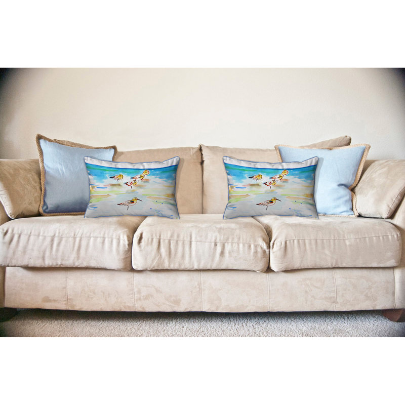  Coussin décoratif intérieur / extérieur Five Sanderlings, 16 po x 20 po
