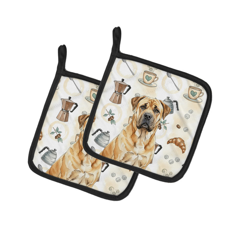 Paire de porte-cafetières Fawn Boerboel