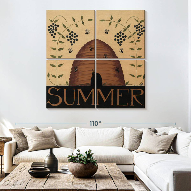 Brampt Summer Bees, 74" H x 74" W