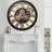 Wall Clock 24" Round Oversized for Living Room decor with Real Moving Gears America Collection-73808860