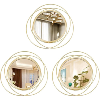 Golden Circular Mirror