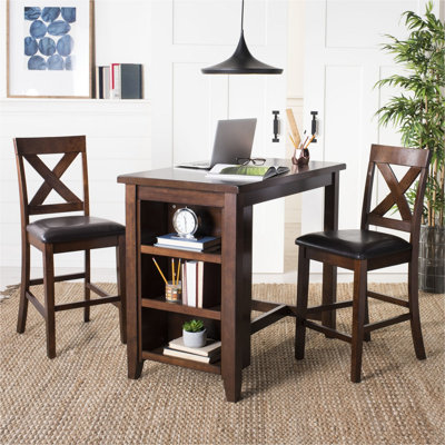 Donegal 2 - Person Counter Height Solid Wood Dining Set