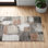 Tapis d'intérieur doux gris / brun à motif abstrait et neutre Menoher