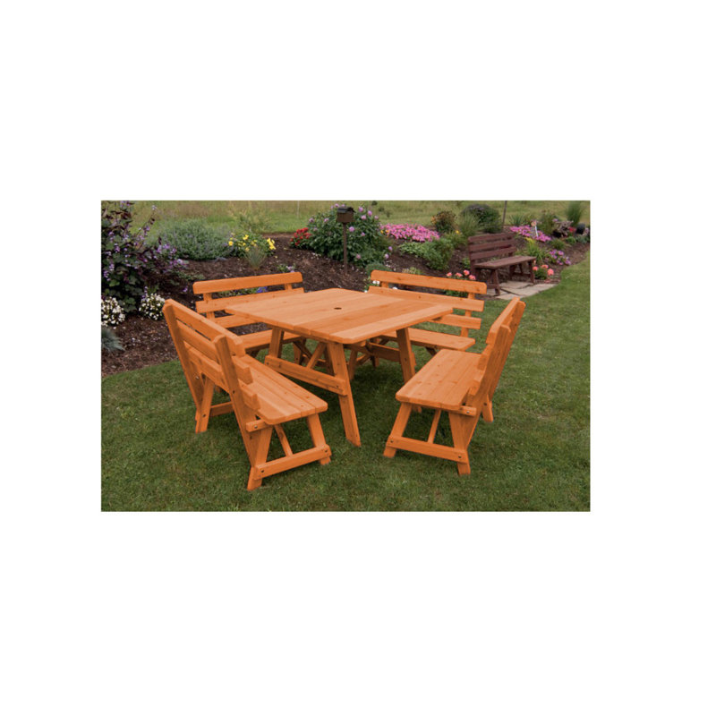 Table de pique-nique 43 personnes Bermondsey, Teinture cèdre