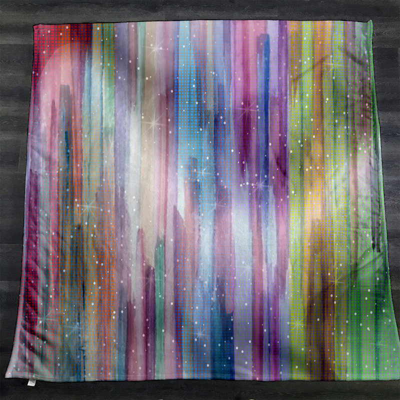 Plain Weave / Muslin Throw Blanket, Northern Lights