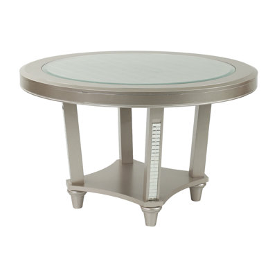 Lakenda Round Dining Table with Glass Top