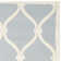Tapis blanc / bleu en laine à motif géométrique Cannen