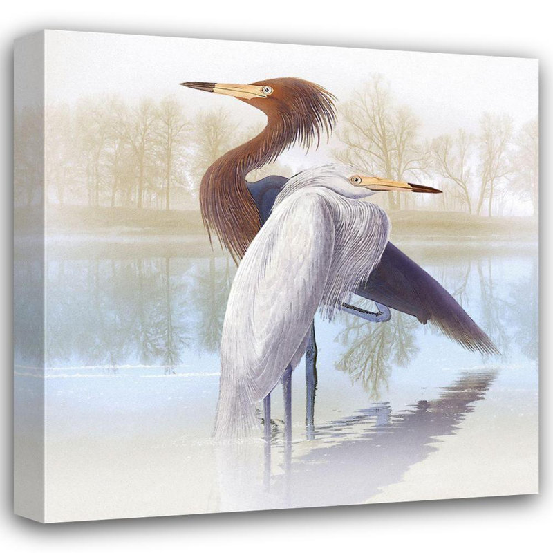 «Red Barrel Studio® Hunziker, Steve», reproduction d'art sur toile tendue: Plumage brumeux IV, H 15 po x l 15 po