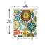 Rideau de douche Boho Mandala Floral Orange 72 x 72 po (180 x 180 cm) avec crochets