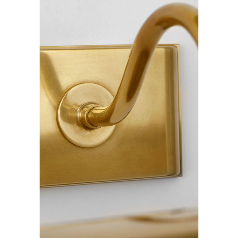 Hessen Picture Light, Natural Brass, 4.75" H x 12" W x 9" D