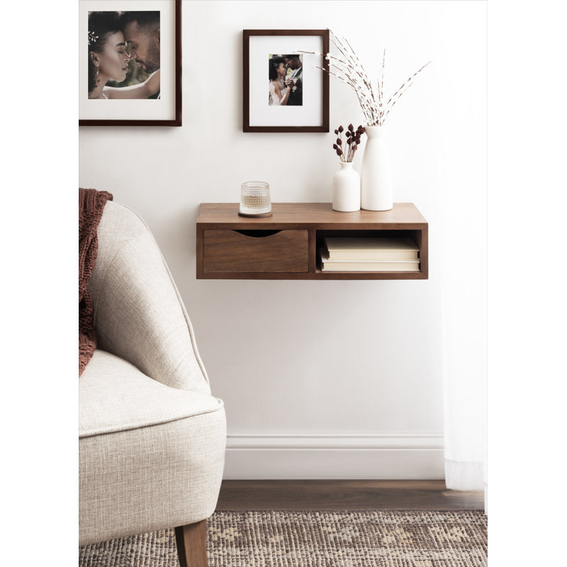 Table d'appoint Byata, Bois brun foncé