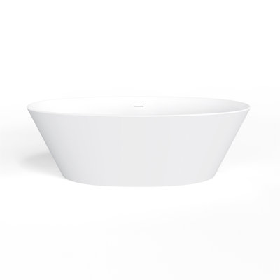 66.9 Inch Freestanding Solid Surface Soaking Bathtub For Bathroom