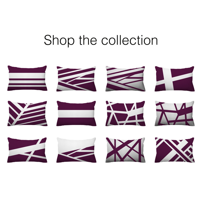 Coussin décoratif intérieur / extérieur Shepherd Diamond, Mauve