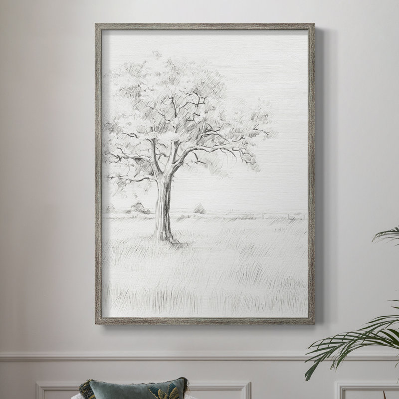 Croquis rétro X, reproduction encadrée - bois massif, H 11 po x l 9 po