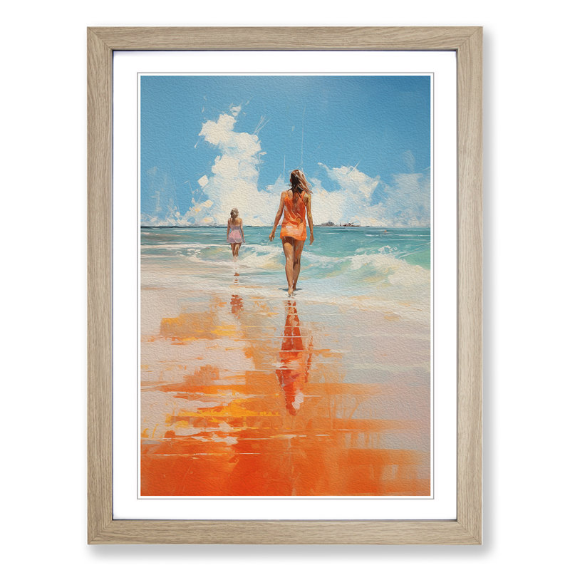 Single Picture Frame Print on Wood, 46cm H x 34cm W, Oak Framed