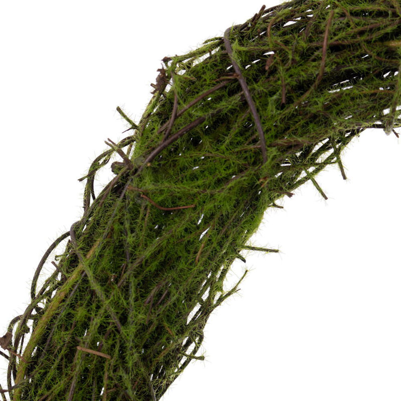 Vickerman 24"H x 24"W Shamrock Outline Wreath. Made of natural twigs with a hint of artificial moss.