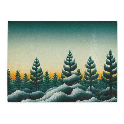 Evocative Forest  Glass Chopping Board