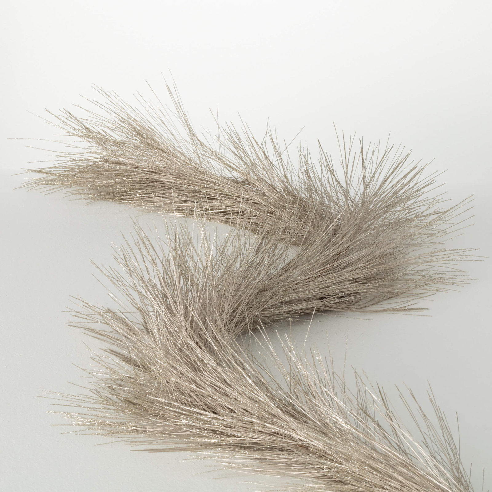 72" Artificial Silver Metallic Pine Christmas Garland, Champagne