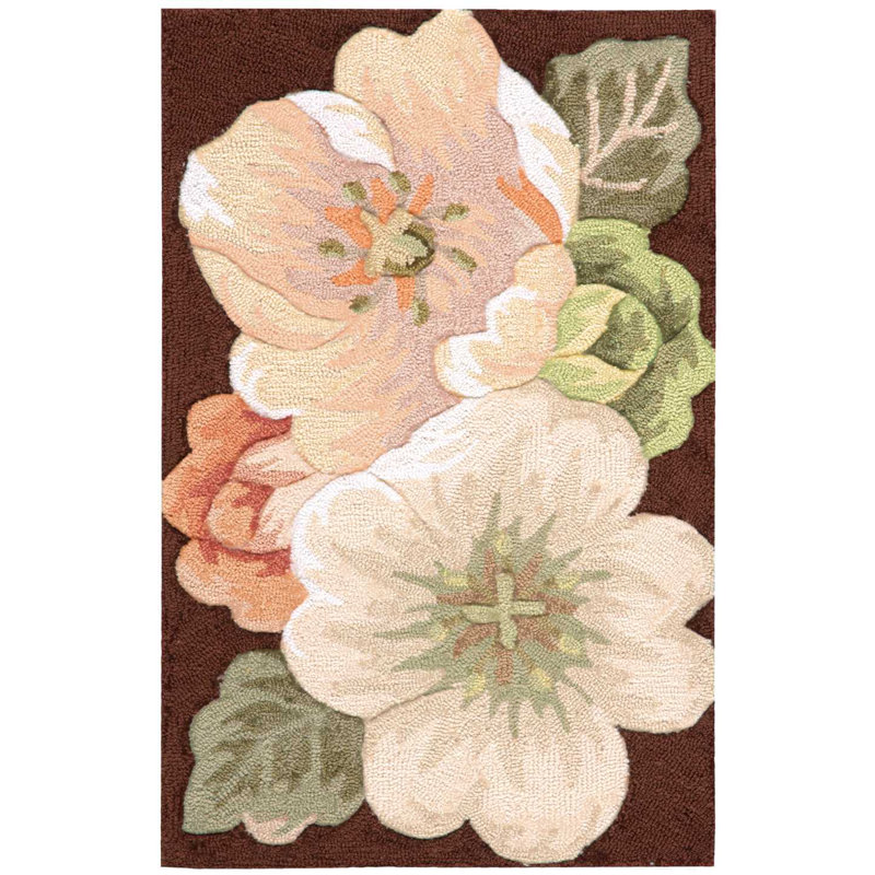 Floral Indoor Rug, Rectangle 1'9" x 2'9"