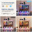 2-Tier Mini Display Cabinet with LED Lights, Charging Station-899610633