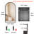 Arched Wall-mounted Mirrored Medicine Cabinet With Storage & Built-in Outlet, Adjustable Shelves-786440897-786440896