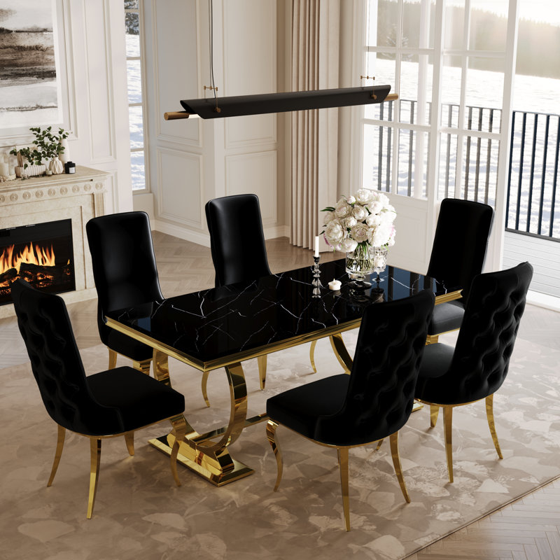 Chaise en velours Marianely