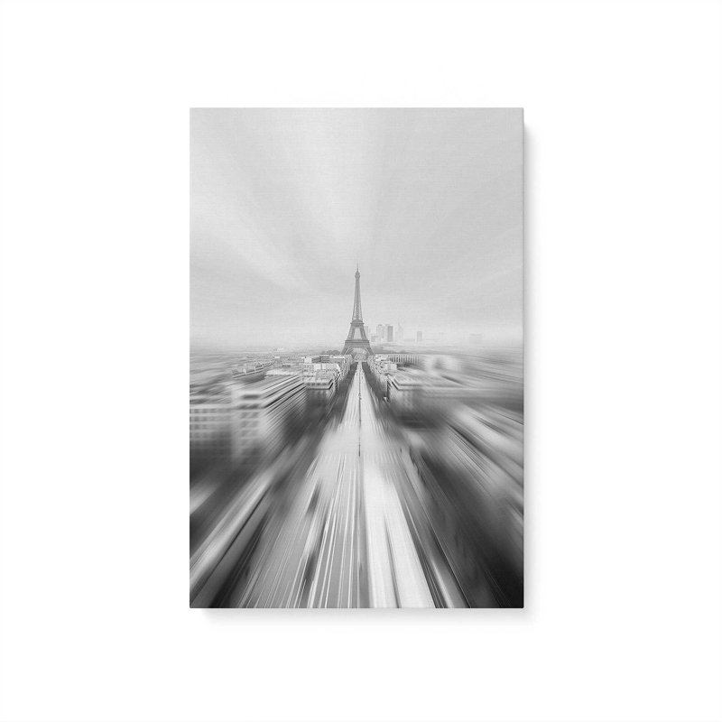 Impression sur toile Parisian Blur, H 12 po x l 18 po x P 1,25 po, Toile tendue