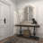 Edmondson Cream Wood Window Panes Inspired Wall Mirror w/ Arched Top and Distressing