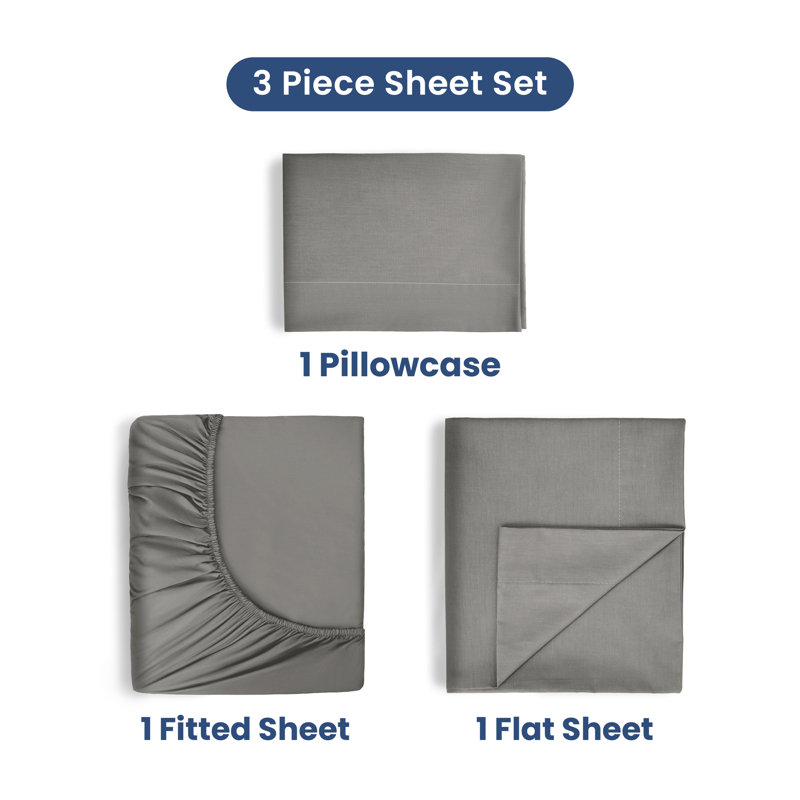Martex 400 Thread Count Luxury Sheet Set 100% Long Staple Cotton Sateen Weave Silky Soft & Durable, Wrinkle & Fade Resistant, Deep Pocket