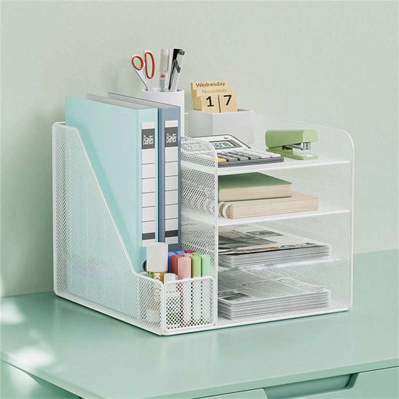 Organisateur de bureau Markeida, Blanc