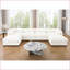 Canapés modulaires, en U modulaire avec rangement, canapé en chenille à assise profonde pour le salon | Blanc neige | Chenille