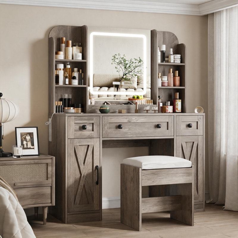 Coiffeuse Kahala, Gris
