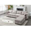 Canapé modulaire rembourré avec repose-pieds réversible Toxi-850920316